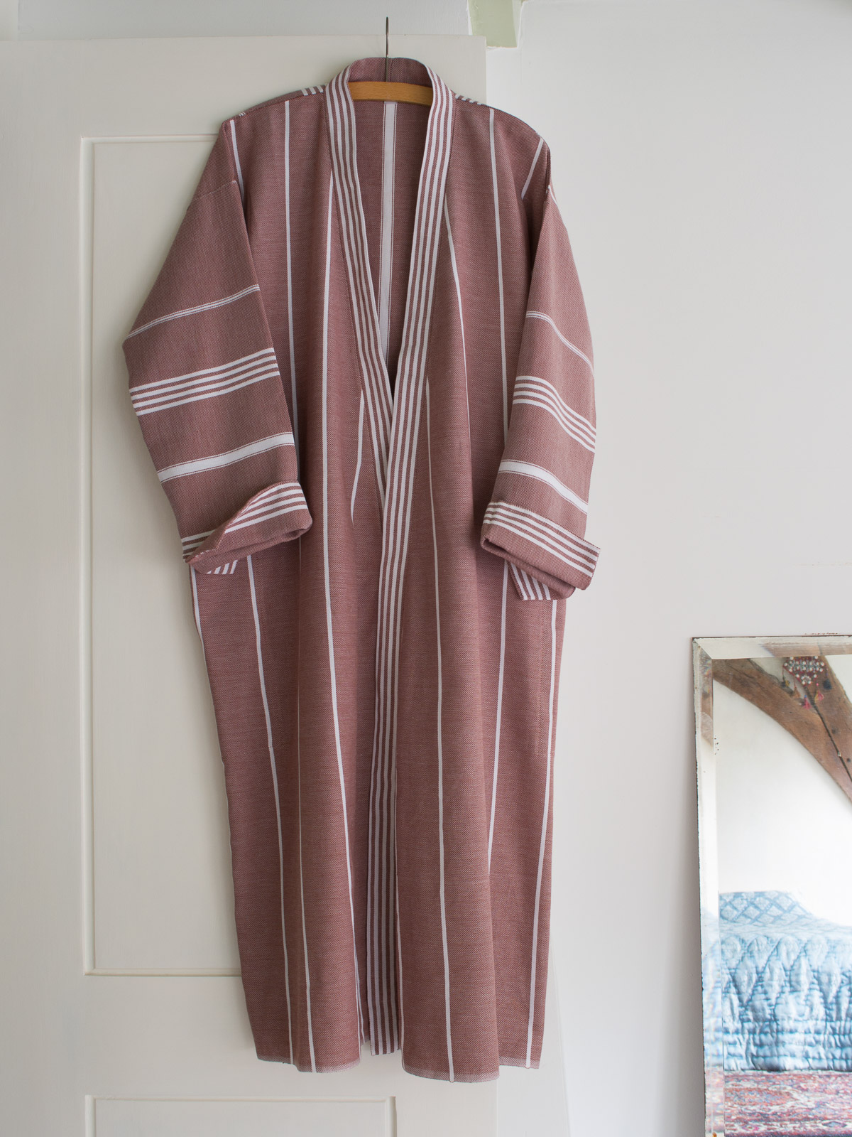 hammam bathrobe size L, chocolate brown